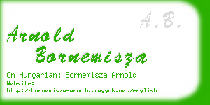 arnold bornemisza business card